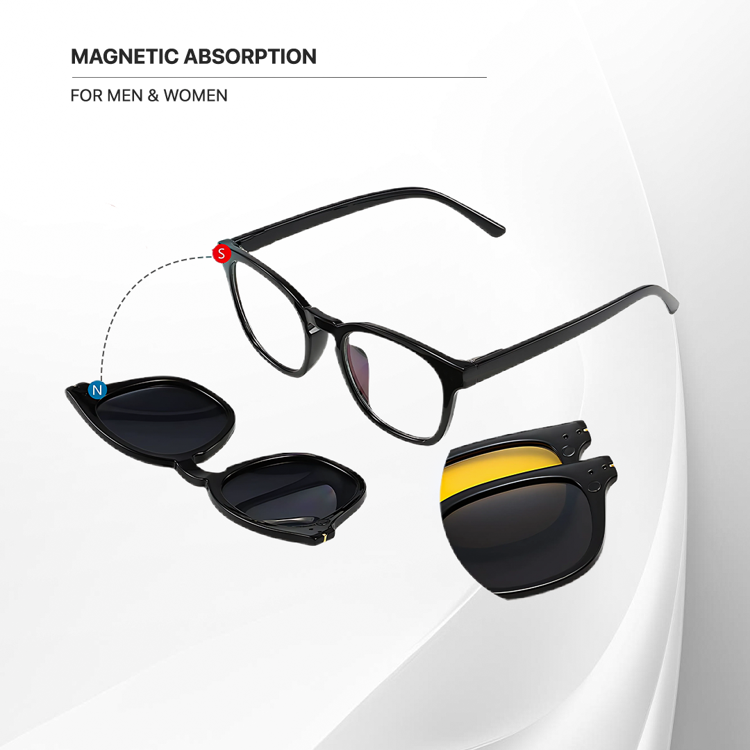 6 In 1 Magnetic Sunglasses Clip